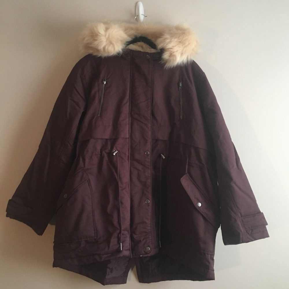 ASOS Burgundy Parka